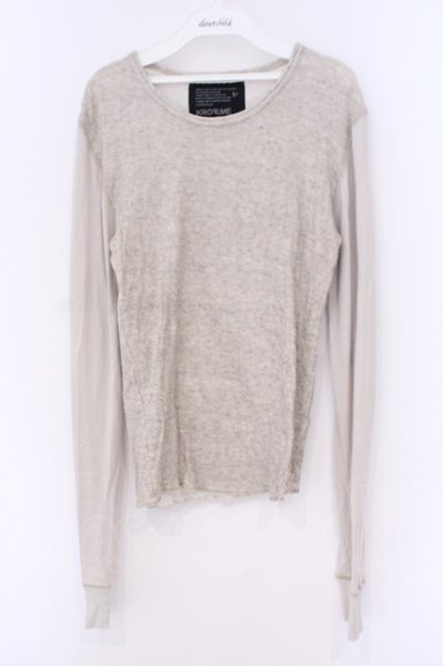 画像1: KROFUNE / 切り替えロングスリーブカットソー  アイボリー O-26-02-03-055-KR-to-YM-OS (1)