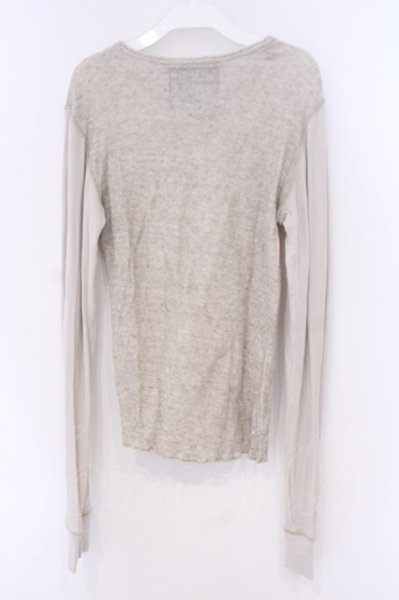 画像2: KROFUNE / 切り替えロングスリーブカットソー  アイボリー O-26-02-03-055-KR-to-YM-OS (2)