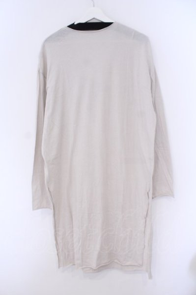 画像3: NO ID. BLACK / C天竺ドレープロングスリットカットソー 1 アイボリー O-26-02-03-056-NO-to-YM-OS (3)