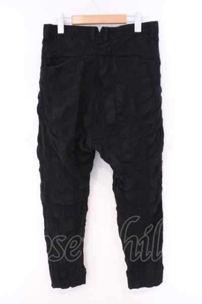 画像3: NO ID. / ウールコットン縮絨バギートラウザーズパンツ 1 ブラック O-26-02-03-057-NO-pa-YM-OS (3)