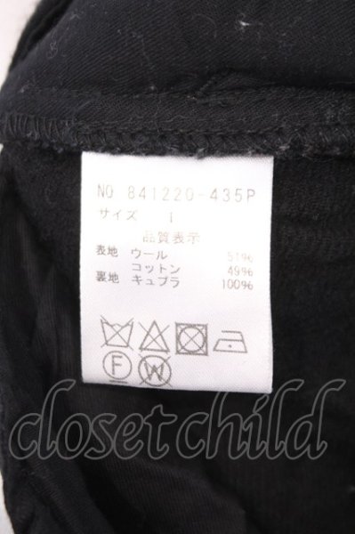 画像4: NO ID. / ウールコットン縮絨バギートラウザーズパンツ 1 ブラック O-26-02-03-057-NO-pa-YM-OS (4)