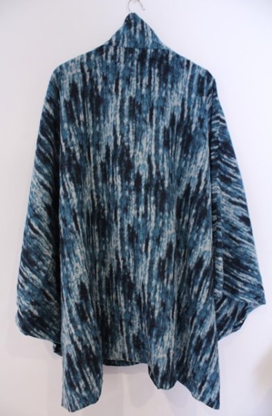 画像5: NO ID. BLACK / ハイカラーポンチョコート ONE ブルーｘブラック O-26-02-03-006-NO-ou-YM-OS (5)