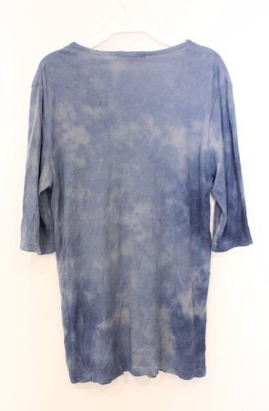 画像3: TORNADO MART / ハンドムラ染めテレコ五分袖カットソー M ブルー O-26-02-06-024-TO-ts-YM-OS (3)