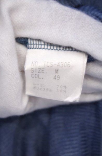 画像4: TORNADO MART / ハンドムラ染めテレコ五分袖カットソー M ブルー O-26-02-06-024-TO-ts-YM-OS (4)