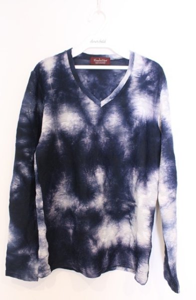 画像1: TORNADO MART / グラデーションムラフラワーカットソー M ネイビー O-26-02-06-025-TO-to-YM-OS (1)