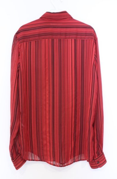 画像3: TORNADO MART / シースルーランダムストライプシャツ M レッド O-26-02-06-026-TO-sh-YM-OS (3)