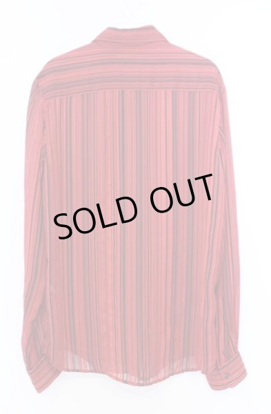 画像3: TORNADO MART / シースルーランダムストライプシャツ M レッド O-26-02-06-026-TO-sh-YM-ZT094 (3)