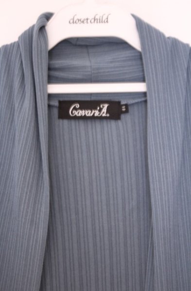 画像2: CavariA / テレコショールカーディガン M ブルーグリーン O-26-02-06-027-Ca-to-YM-OS (2)