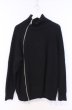 画像1: NO ID. BLACK / アシンメトリーZIPニットタートルネックカーディガン ONE ブラック O-26-02-06-030-NO-to-YM-OS (1)