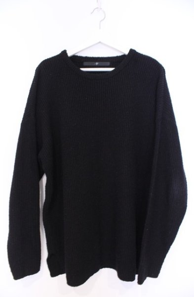 画像1: NO ID. / プレミアムライトニットC-N-BIG-PO　ニット ONE ブラック O-26-02-06-032-NO-to-YM-OS (1)