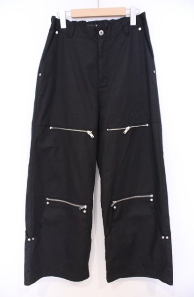 画像1: NO ID. / 2WAYワイドパンツ 2 ブラック O-26-02-06-040-NO-pa-YM-OS (1)