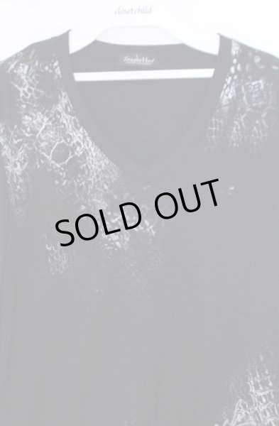 画像2: TORNADO MART / シャドーアニマルVネックカットソー M ブラック O-26-02-06-014-TO-to-YM-OS (2)