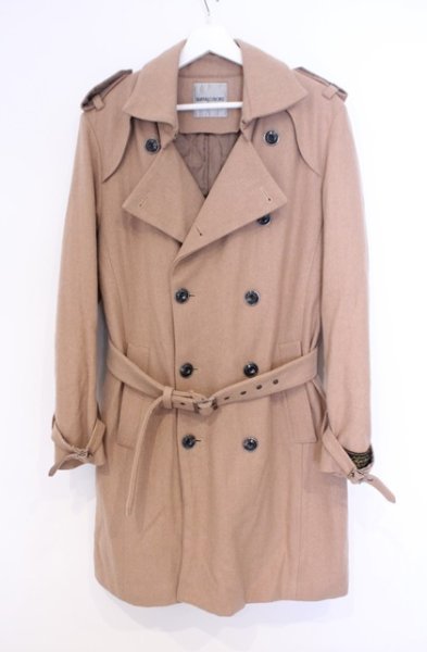 画像1: BUFFALO BOBS / SAINT HONORE（サントノーレ）ウールメルトントレンチコート 2-3 ベージュ O-26-02-06-020-BU-ou-YM-OS (1)
