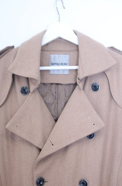 画像2: BUFFALO BOBS / SAINT HONORE（サントノーレ）ウールメルトントレンチコート 2-3 ベージュ O-26-02-06-020-BU-ou-YM-OS (2)