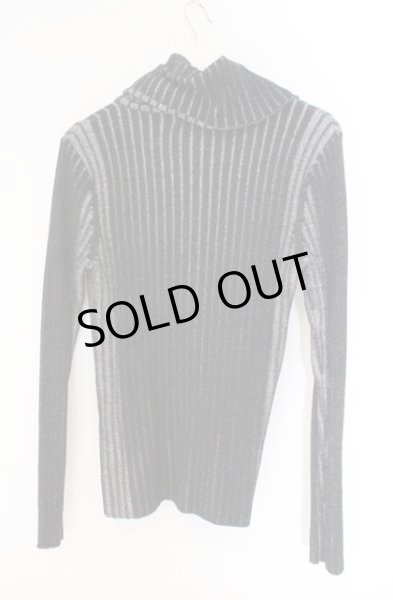 画像3: JOHNNY WOLF / 【エスカルゴ】ワイドリブ編みドレープタートルネック 1-2 ブラック O-26-02-15-022-JO-to-YM-OS (3)