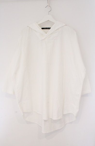 画像1: NO ID. BLACK / ストレッチプルオーバーパーカー ONE ホワイト O-26-02-15-025-NO-to-YM-OS (1)