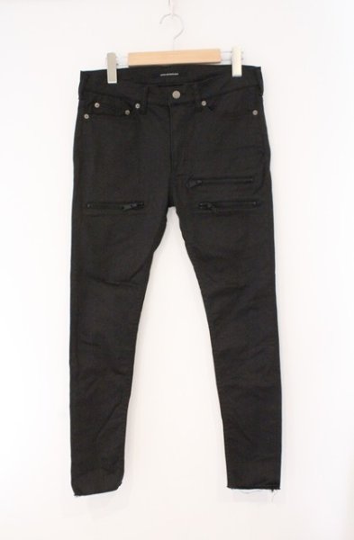 画像1: Moonage Devilment / 切りっぱなしジップスーパースキニーパンツ 1 ブラック O-26-02-15-029-Mo-pa-YM-OS (1)