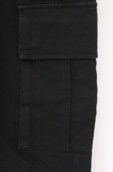 画像2: NO ID. / ツイルストレッチサルエルスキニーカーゴパンツ 3 ブラック O-26-02-15-030-NO-pa-YM-OS (2)