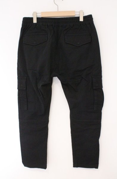 画像3: NO ID. / ツイルストレッチサルエルスキニーカーゴパンツ 3 ブラック O-26-02-15-030-NO-pa-YM-OS (3)