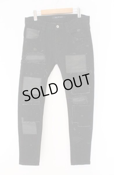 画像1: NO ID. BLACK / OVERDESIGNコラボ ストレッチデニムグランジスキニーパンツ 1 ブラック O-26-02-15-032-NO-pa-YM-ZT0218X (1)