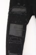 画像2: NO ID. BLACK / OVERDESIGNコラボ ストレッチデニムグランジスキニーパンツ 1 ブラック O-26-02-15-032-NO-pa-YM-OS (2)