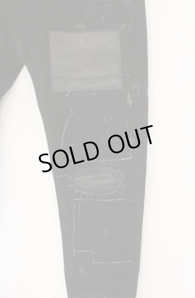 画像3: NO ID. BLACK / OVERDESIGNコラボ ストレッチデニムグランジスキニーパンツ 1 ブラック O-26-02-15-032-NO-pa-YM-ZT0218X (3)