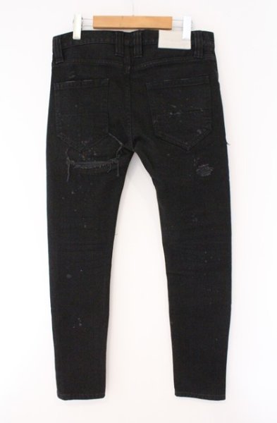画像4: NO ID. BLACK / OVERDESIGNコラボ ストレッチデニムグランジスキニーパンツ 1 ブラック O-26-02-15-032-NO-pa-YM-OS (4)