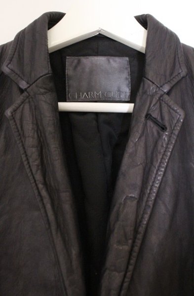 画像2: CHARM CULT / ホースハイドショートラペルテーラードジャケット 0 ブラック O-26-02-15-004-CH-ja-YM-OS (2)