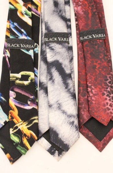画像2: BLACK VARIA / ネクタイ3本セット  マルチ：シルバー：レッド O-26-02-15-045-BL-0-YM-OS (2)