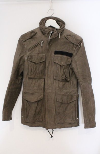 画像1: CHARM CULT / レザーM65 ジャケット 1 オリーブ O-26-02-15-005-CH-ja-YM-OS (1)