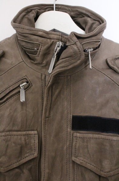 画像2: CHARM CULT / レザーM65 ジャケット 1 オリーブ O-26-02-15-005-CH-ja-YM-OS (2)