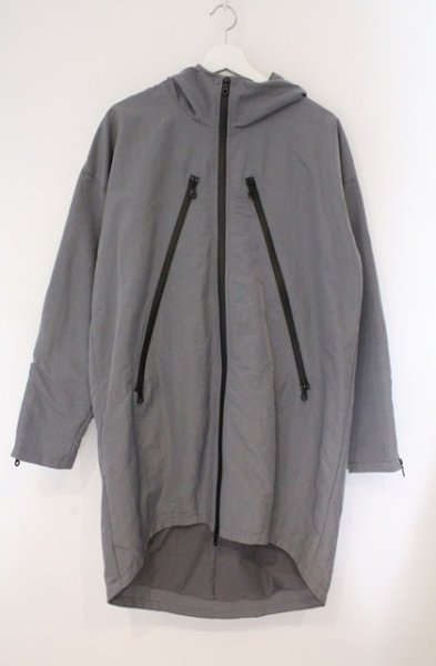 画像1: NO ID. BLACK / フーデッドBIGハーフコート 1 グレー O-26-02-15-007-NO-ja-YM-OS (1)