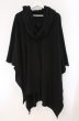 画像1: NO ID. BLACK / C天竺クロスシームドレープネックポンチョ ONE ブラック O-26-02-15-011-NO-to-YM-OS (1)