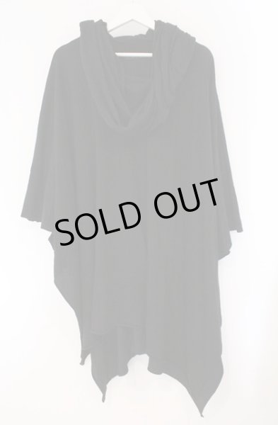 画像1: NO ID. BLACK / C天竺クロスシームドレープネックポンチョ ONE ブラック O-26-02-15-011-NO-to-YM-ZT0218X (1)