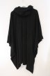 画像3: NO ID. BLACK / C天竺クロスシームドレープネックポンチョ ONE ブラック O-26-02-15-011-NO-to-YM-OS (3)