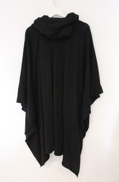 画像3: NO ID. BLACK / C天竺クロスシームドレープネックポンチョ ONE ブラック O-26-02-15-011-NO-to-YM-OS (3)