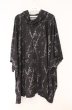 画像1: NO ID. BLACK / クロスチェーンプリントフーデッドポンチョ ONE ブラック O-26-02-15-014-NO-to-YM-OS (1)