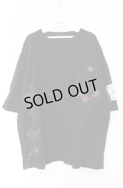 画像1: Moonage Devilment / ステッチデザインBIG Tシャツ  ブラック O-26-02-15-018-Mo-ts-YM-OS (1)