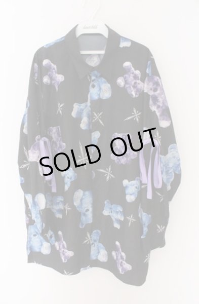 画像1: TRAVAS TOKYO / くま総柄ネクタイ付きシャツ/Myriad of bears shirts with tie F ブラック O-26-02-16-004-TR-sh-YM-OS (1)