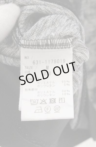 画像5: TORNADO MART / レイヤーレースアップムラ箔半袖カットソー M ブラックｘグレー O-26-02-16-005-TO-to-YM-ZT008 (5)