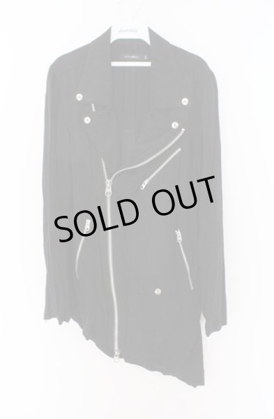 画像1: CIVARIZE / Haterレーヨンアシメライダースジャケット 44 ブラック O-26-02-16-007-CI-ja-YM-ZT008 (1)