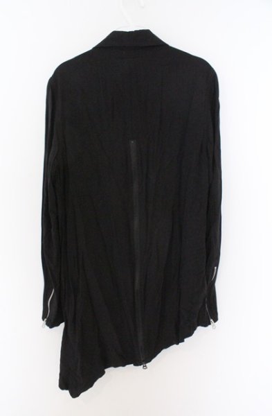 画像2: CIVARIZE / Haterレーヨンアシメライダースジャケット 44 ブラック O-26-02-16-007-CI-ja-YM-OS (2)