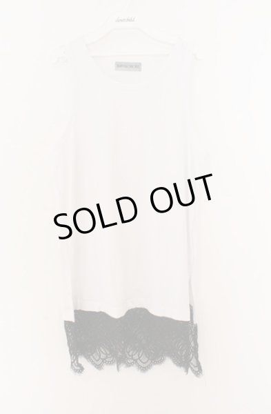 画像1: BUFFALO BOBS / LACE-TANK(レースタンク)レース切り替えタンクトップ 1-2 ホワイトｘブラック O-26-02-16-009-BU-to-YM-OS (1)