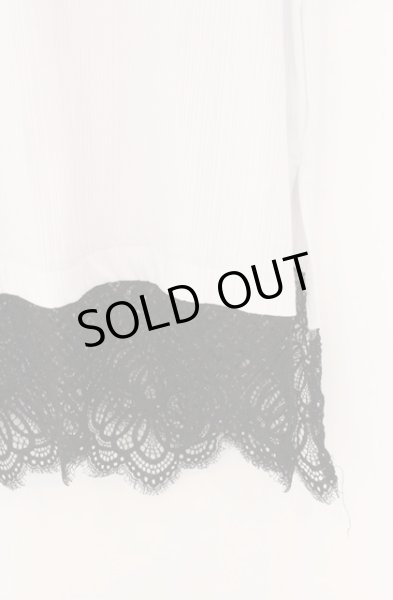 画像2: BUFFALO BOBS / LACE-TANK(レースタンク)レース切り替えタンクトップ 1-2 ホワイトｘブラック O-26-02-16-009-BU-to-YM-OS (2)