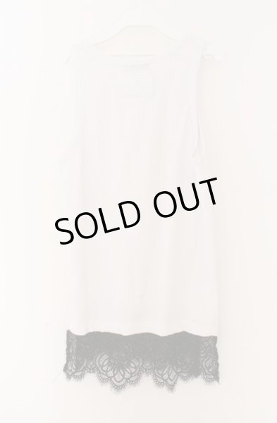 画像3: BUFFALO BOBS / LACE-TANK(レースタンク)レース切り替えタンクトップ 1-2 ホワイトｘブラック O-26-02-16-009-BU-to-YM-OS (3)