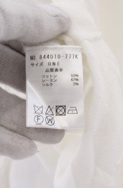 画像4: NO ID. / CRSニットロンフレッシュ加工C/N-BIG ONE ホワイト O-26-02-16-011-NO-ja-YM-OS (4)