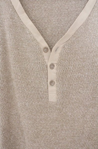 画像2: TORNADO MART / ヘンリーネックアクリルコットンニットソー  ライトブラウン O-26-02-16-013-TO-to-YM-OS (2)