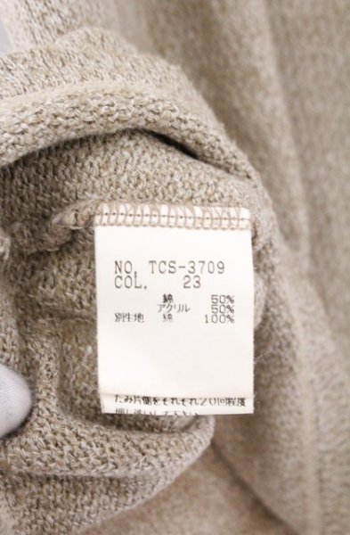 画像4: TORNADO MART / ヘンリーネックアクリルコットンニットソー  ライトブラウン O-26-02-16-013-TO-to-YM-OS (4)