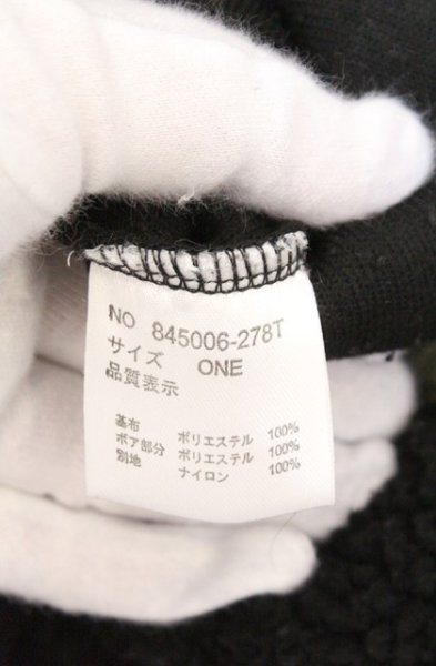 画像4: NO ID. / ポケット付ボアC/N プルオーバー ONE ブラックｘカーキ O-26-02-18-021-NO-to-YM-OS (4)