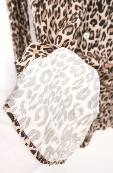 画像3: ZARA / レギュラーフィットレオパードシャツ EU S ブラウン O-26-02-18-027-ZA-sh-YM-OS (3)